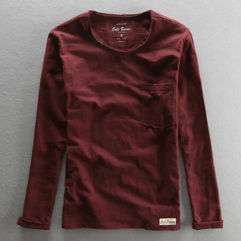 Vintage Cotton Long Sleeve with Crew Neck