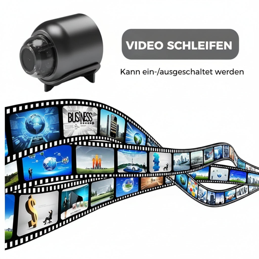 Mini WiFi surveillance camera 1080p | Discreet night vision | Motion alert | Audio