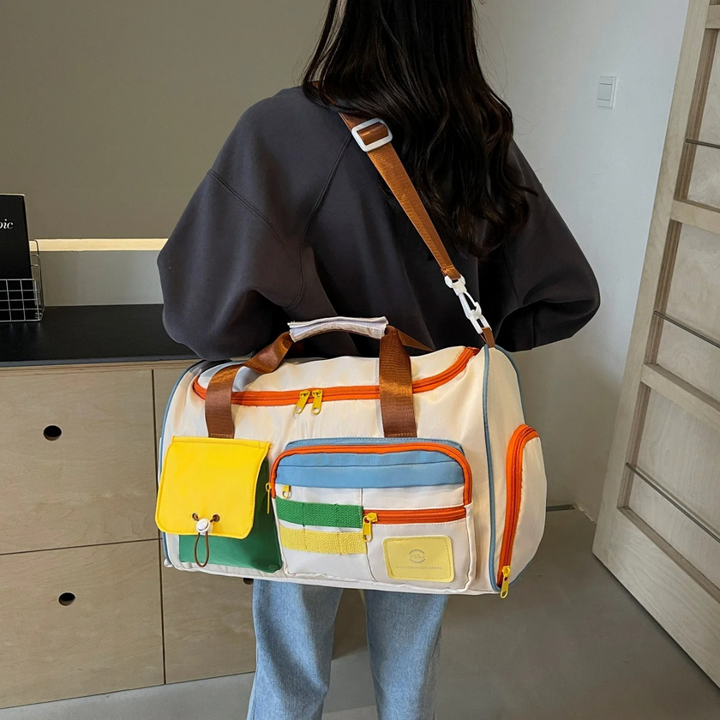 Lightweight Travel Bag with Colour Blocking - FlexaBag