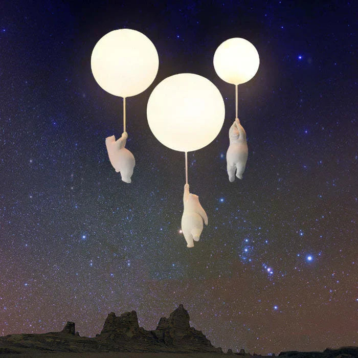 Kids' Ceiling Lamp with Bear and Ball | CloudBear