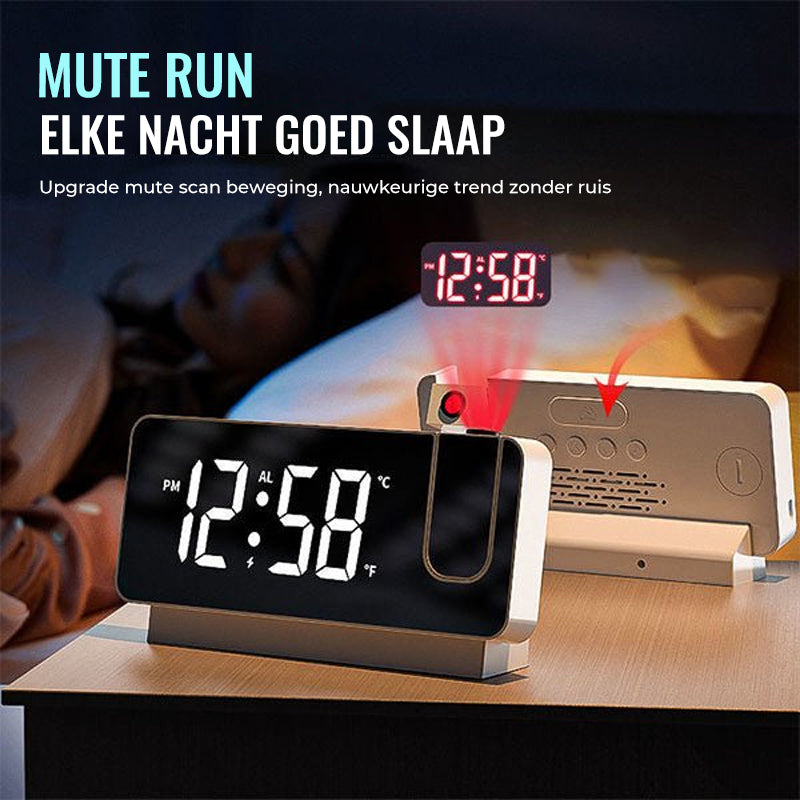 Modern Alarm Clock Projector | Multifunctional Alarm Clock with Projection