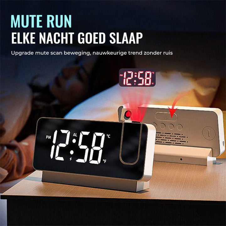 Modern Alarm Clock Projector | Multifunctional Alarm Clock with Projection