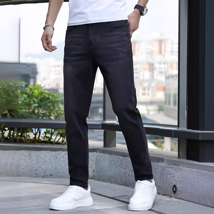Plain Color Casual Men's Jeans
