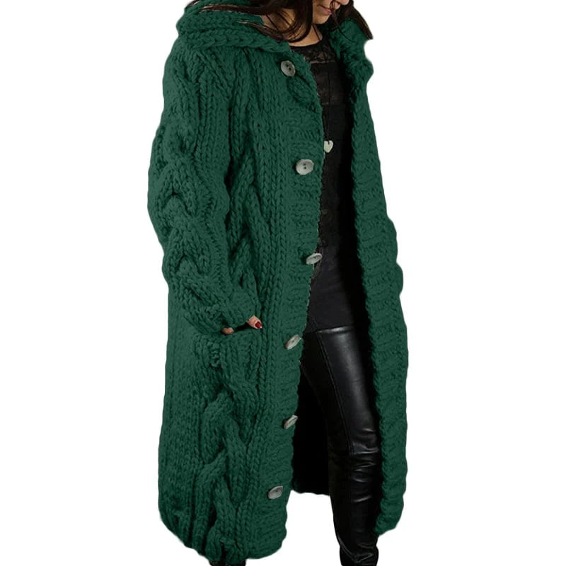 Comfortable Chunky Knit Cardigan - Emma