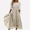 Women’s Floral Lace Chiffon Evening Dress