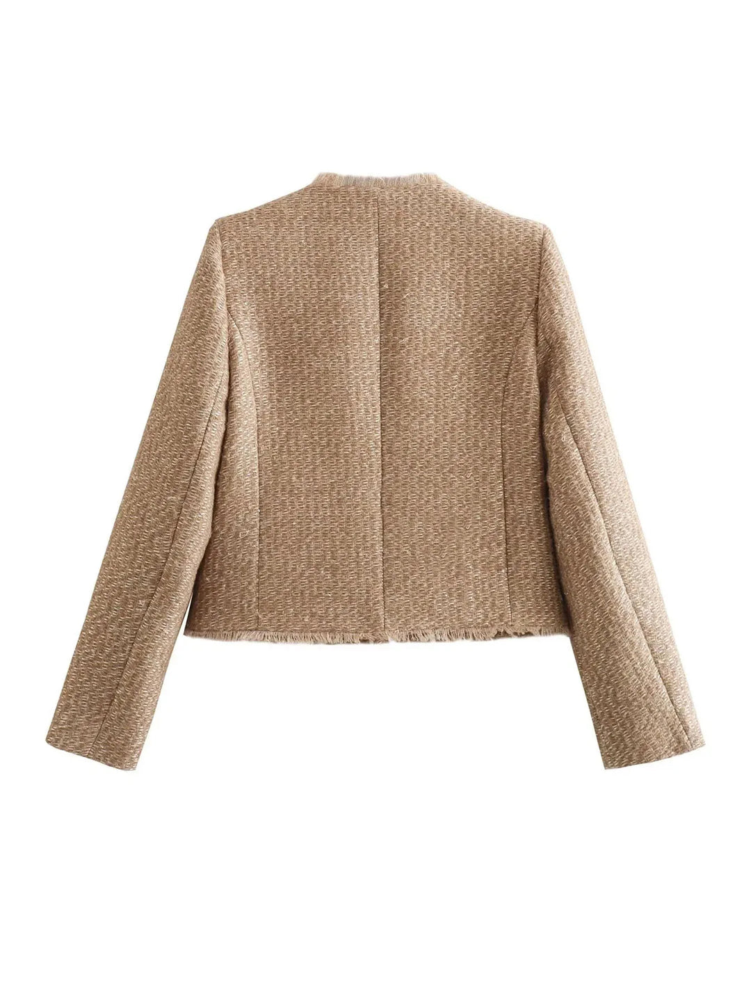 Elegant Cropped Tweed Jacket for Women