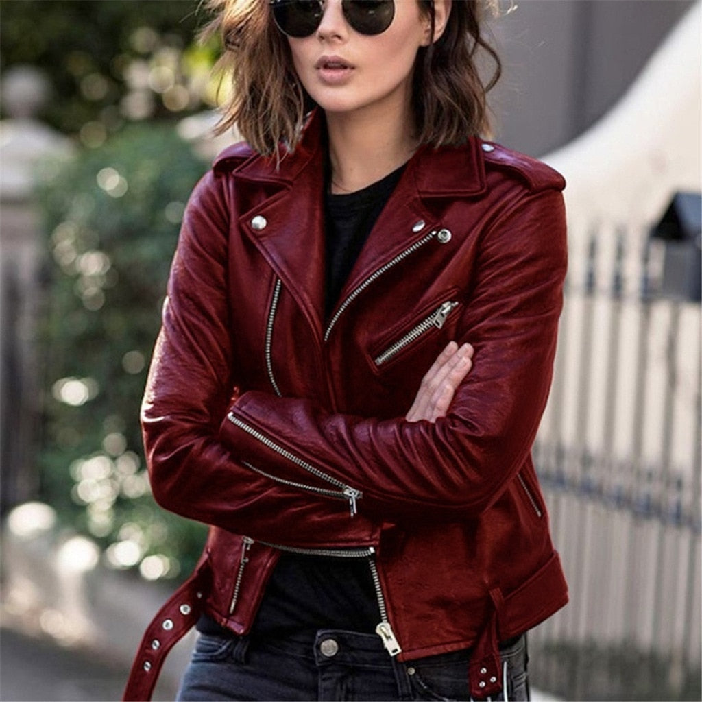 High-Quality Leather Jacket in Vibrant Colors