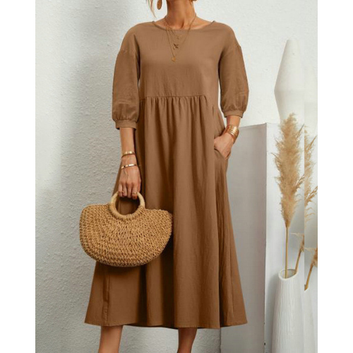 Women's Elegant Smocked Summer Dress | Midi