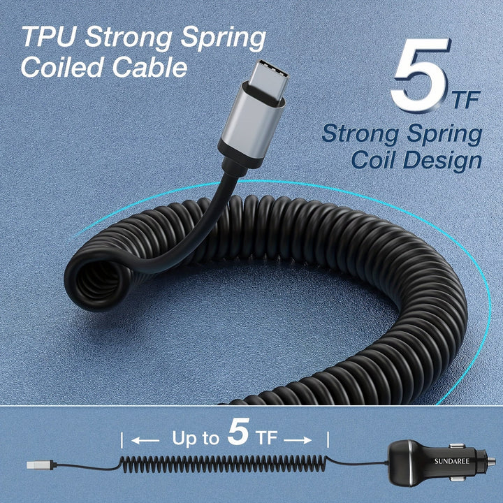 Fast-Charging 51W Rechargeable USB-C Car Charger – For Super-Fast Charging of Multiple Devices
