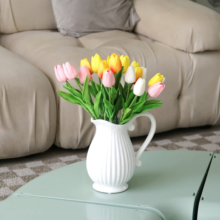 Set mit 10 realistischen Tulpen – Perfekt für Hochzeiten und Wohndekoration
