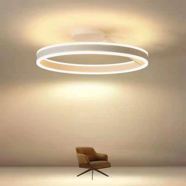 Arisha Modern LED Ring Ceiling Lamp Black/White Living Room Hallway Metal