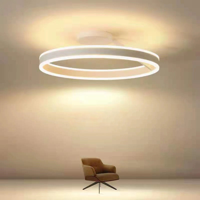 Arisha Moderne LED-Ringdeckenleuchte Schwarz/Weiß Wohnzimmer Flur Metall