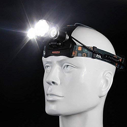 Hqdz-Td 20000 Lumen Rechargeable Head Torch - Waterproof, Adjustable Light for Outdoors, Hunting, Camping