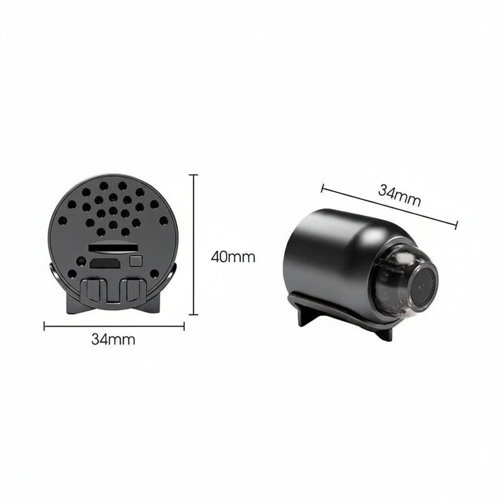 Mini WiFi surveillance camera 1080p | Discreet night vision | Motion alert | Audio