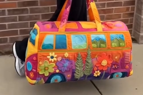 FloraVoyage – Padded Travel Bag with Floral Pattern