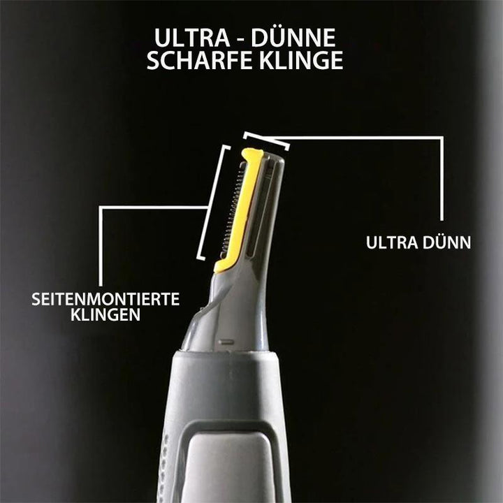 Professional Ultra-Thin Precision Trimmer | Titanium Stainless Steel Blades | Built-In LED Light | Micro-Oscillation Technology | For Nose, Ears and Contours