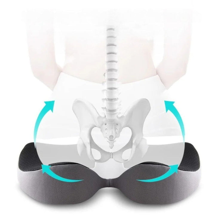 Orthopaedic Car Seat Cushion – Comfortable Cushion with Non-Slip Base for Better Support