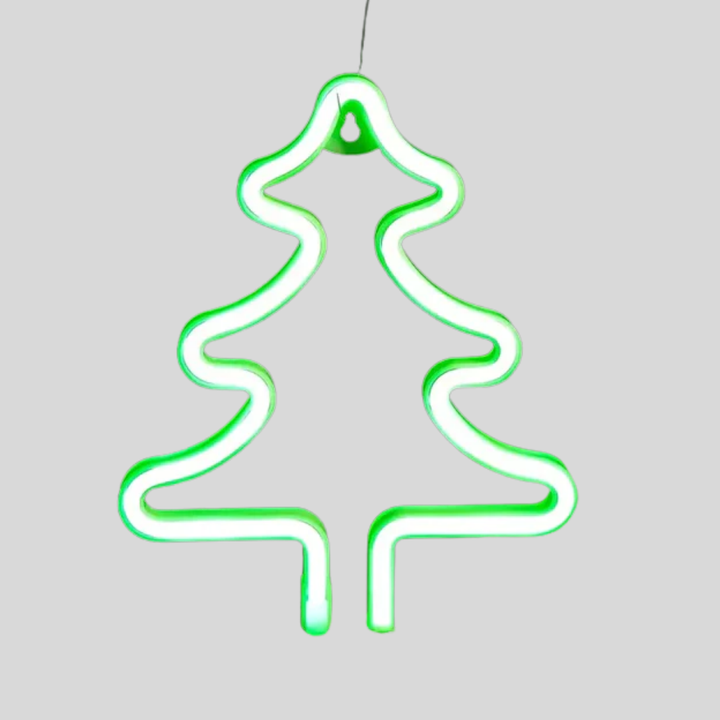 Festive Christmas Tree Neon Sign