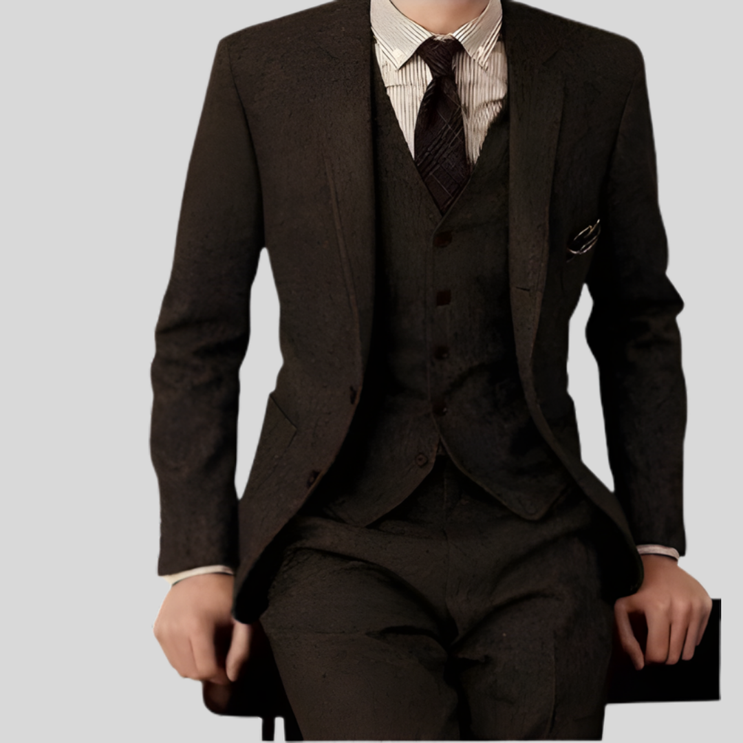 Men’s Three-Piece Suit Slim-Fit Trousers