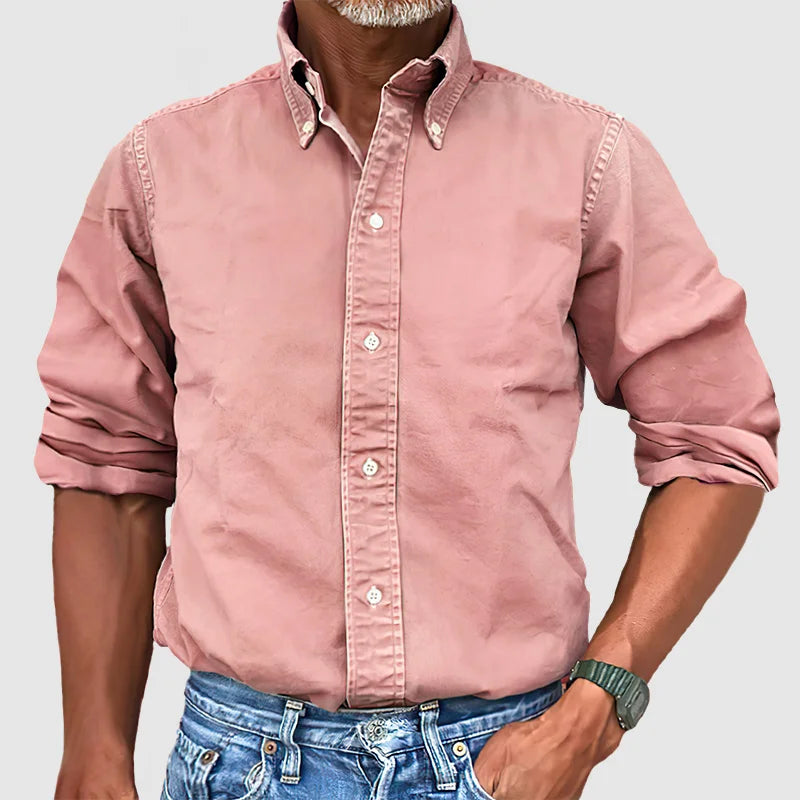 Timeless Classic Men’s Long-Sleeved Shirt – Comfort and Versatility