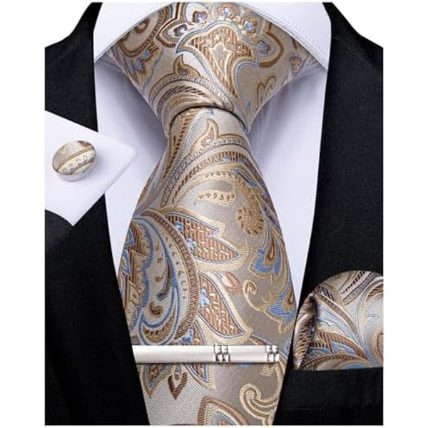 Men's paisley tie set – elegant accessories for weddings & events