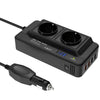 Compact Car Inverter 200W – Double Sockets & Four USB Ports