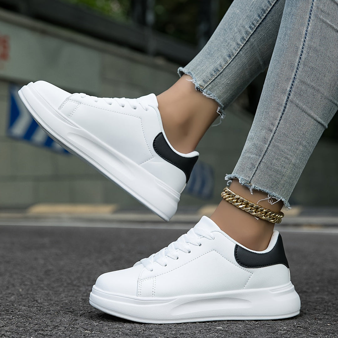White Leather Sneakers for Women
