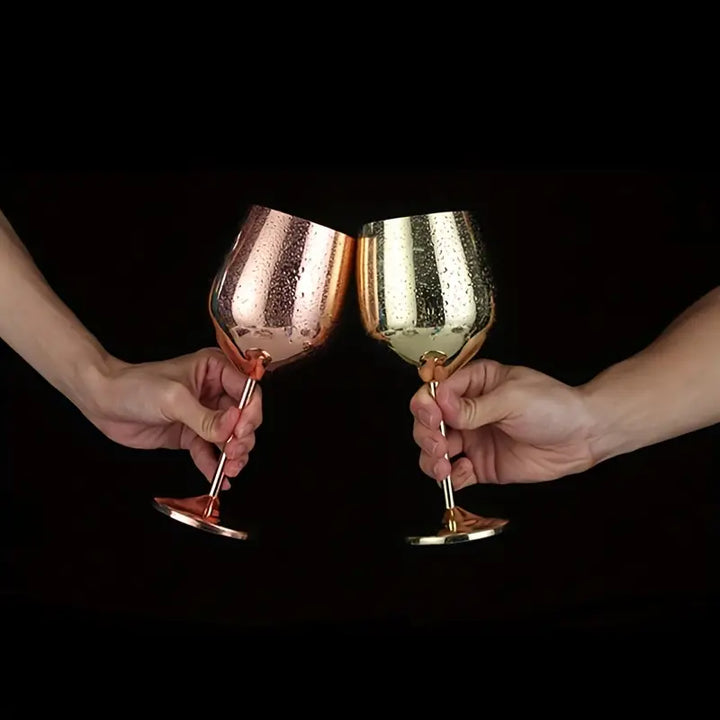 Stainless Steel Wine Glass with Mirror Finish for Everyday Use