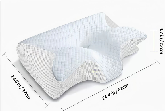 Sleep Apnoea and Snoring Reduction Pillow – Ergonomic Memory Foam Anti-Snoring Pillow for Better Breathing and Deep Sleep Support
