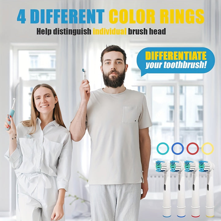 16 Replacement Brush Heads – Compatible with Oral-B Models and Offer a Thorough Clean