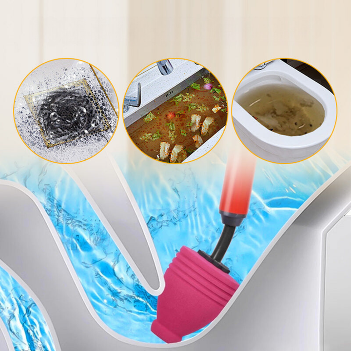 AirBlast Pro High-Pressure Drain Cleaner | Powerful Pneumatic Plunger for Toilets, Sinks and Drains