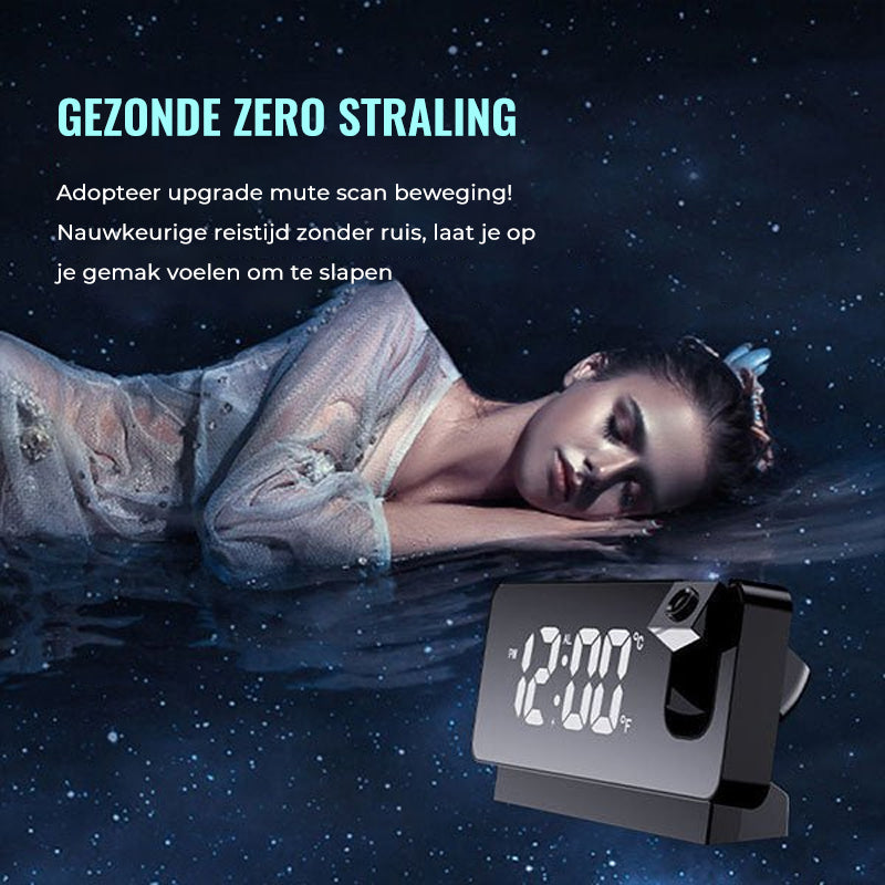 Modern Alarm Clock Projector | Multifunctional Alarm Clock with Projection