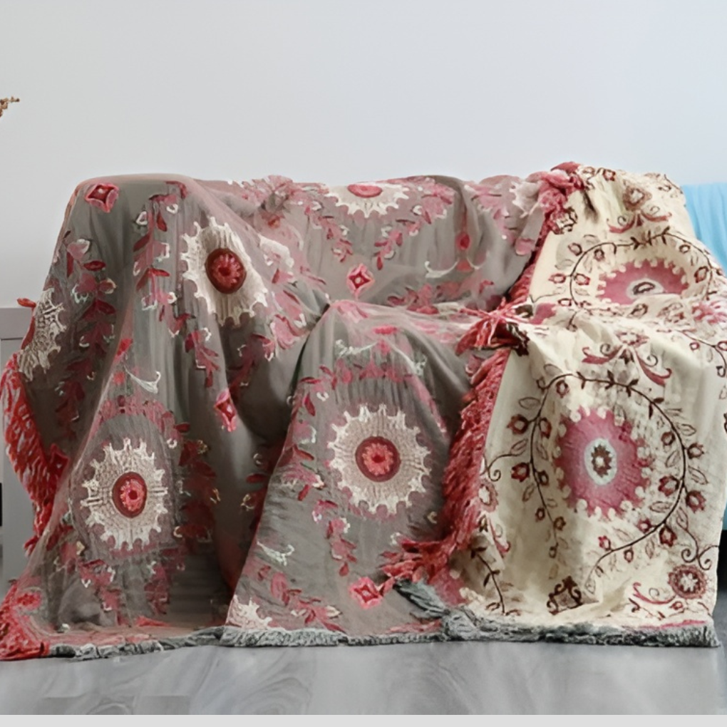 Reversible Scandinavian Plaid Blanket