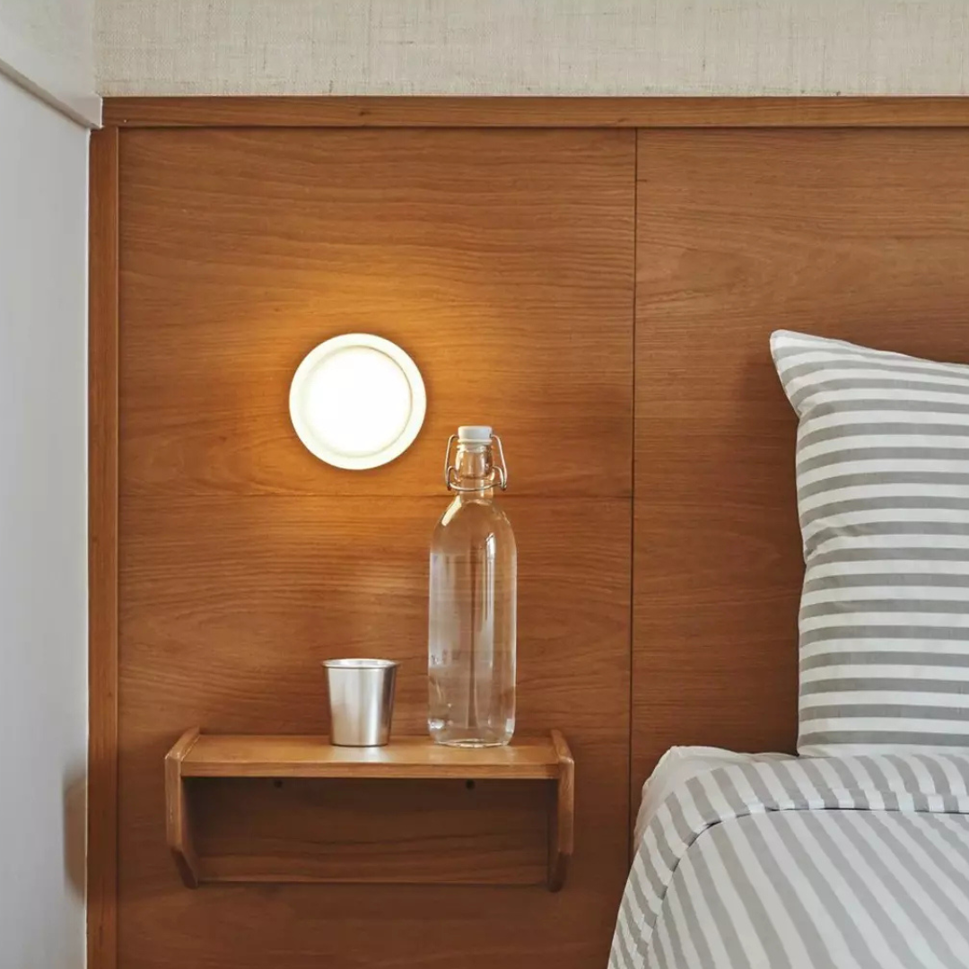 Modern Round Glass LED Wall Light, 1 Light