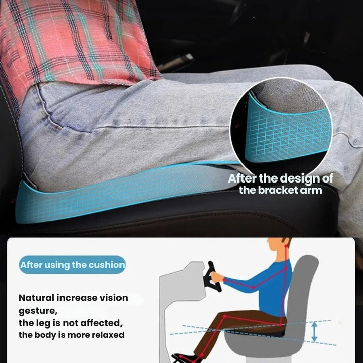 Orthopaedic Car Seat Cushion – Comfortable Cushion with Non-Slip Base for Better Support