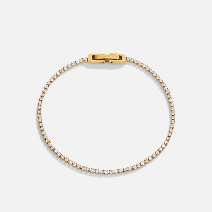 Elegant gold bracelet with sparkling crystals