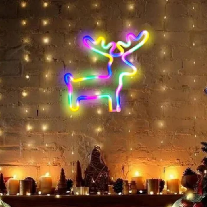Festive Christmas Tree Neon Sign