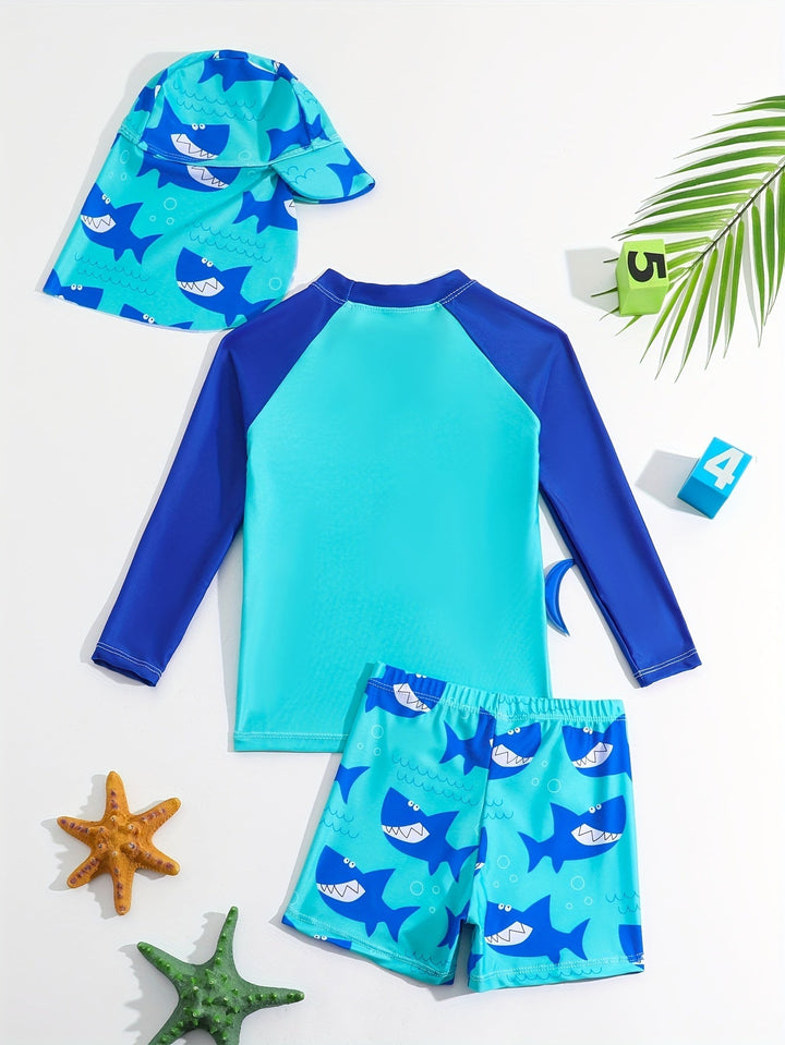 3-Piece Kids' Swimwear Set – Comfortable and Sun-Protective