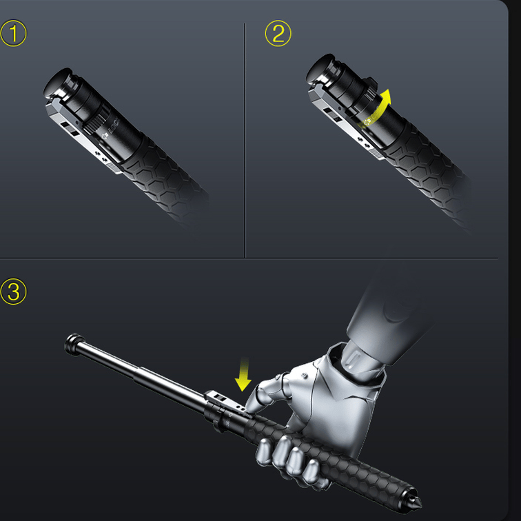 Automatic Self-Defence Walking Stick for Hiking and Urban Safety