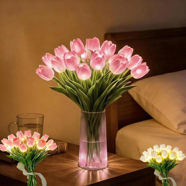 Cosy LED flower lamp for warm, atmospheric light