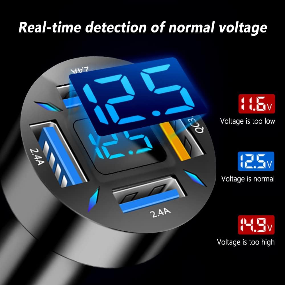 66W Super-Fast Car Charger with USB PD & QC 3.0 – Universal for 12-24V Cigarette Lighter Sockets