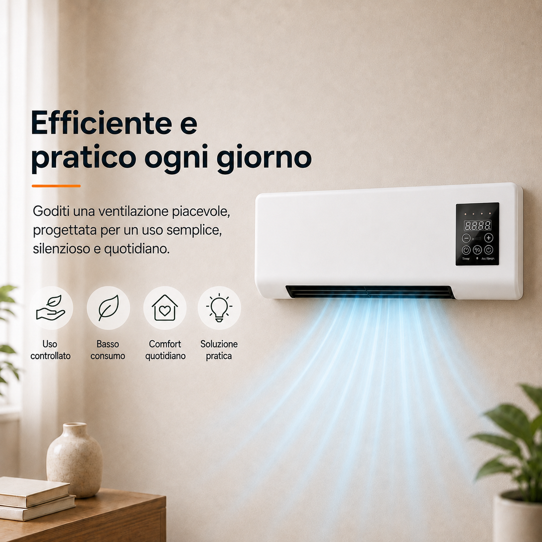 Compact Wall Fan – Portable Cooling with Remote Control