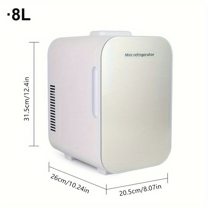 ChillMate 8L Mini Fridge – Energy-Efficient with Glass Door