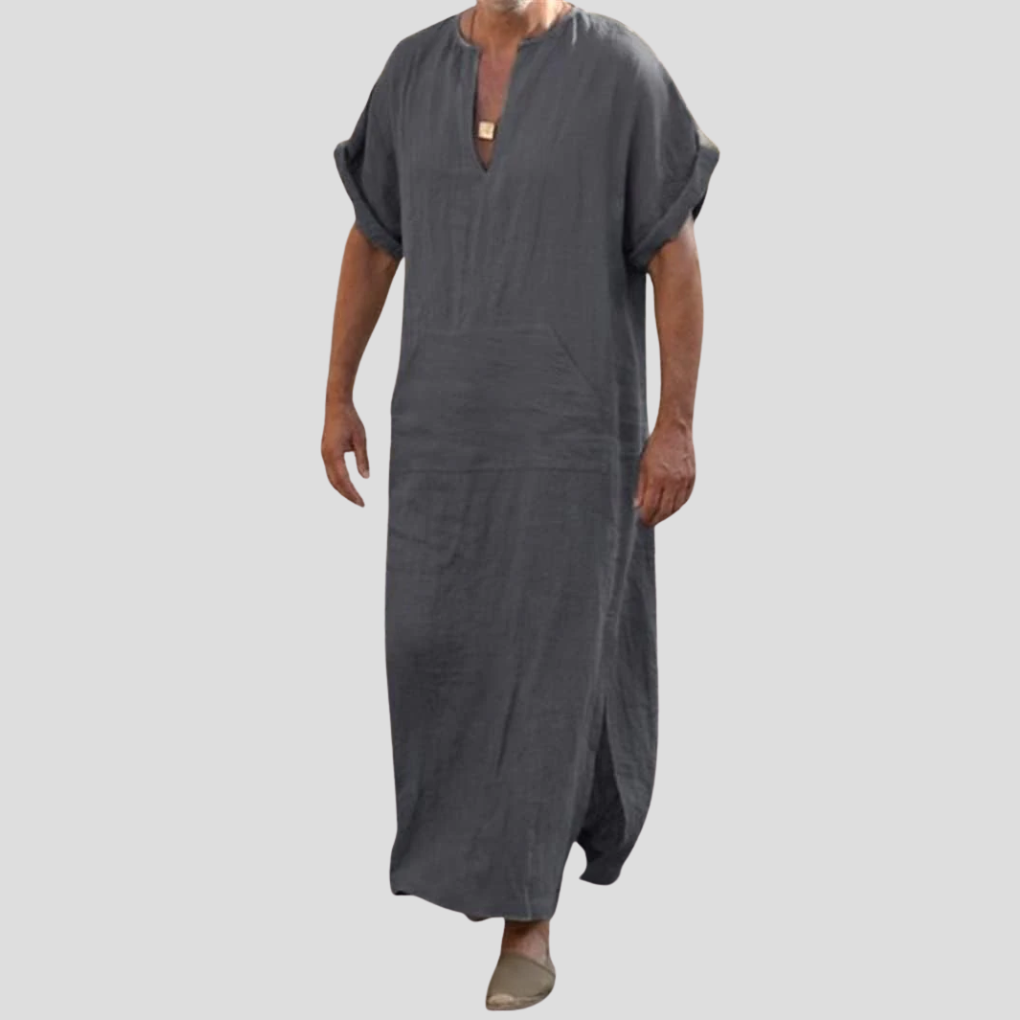 Djellaba with V-Neck