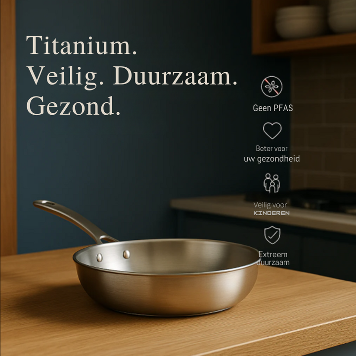 Titanium Cookware Set – Pot, Kitchen Utensils & Chopping Board | Essentials for a Sustainable Kitchen