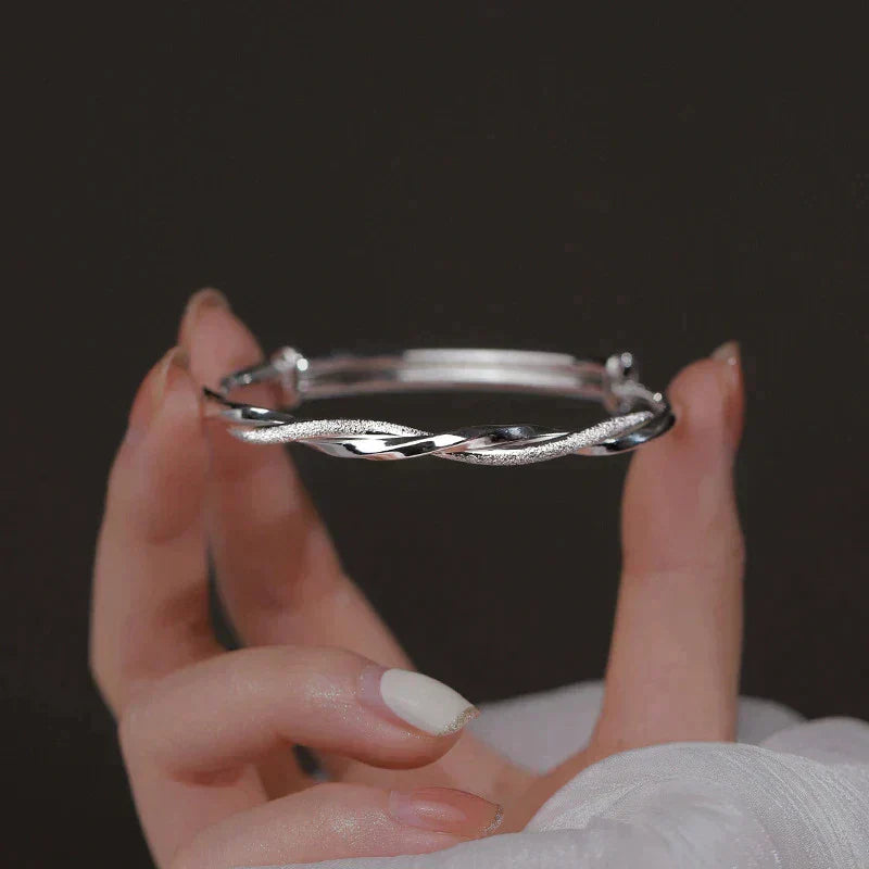 Twisted Silver Bracelet – Carrie