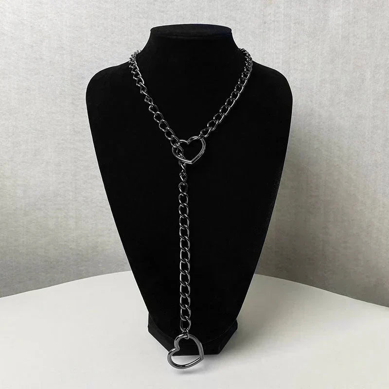 Gothic-Punk Heart-Shaped Necklace