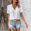 Lace Women's Blouse with Short Sleeves for an Elegant Look – Wendy
