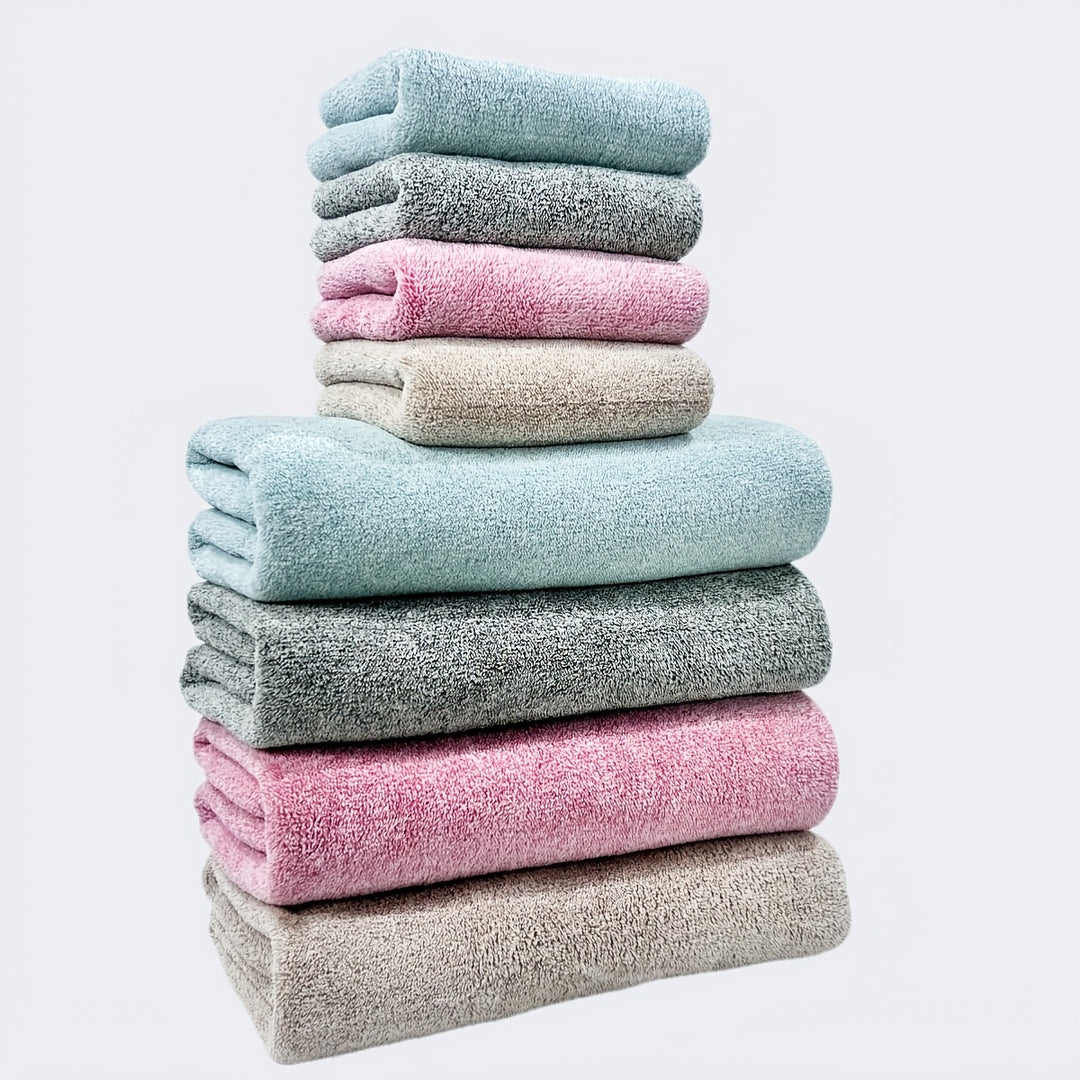 Coral Velvet Towel Set – Absorbent and Quick-Drying