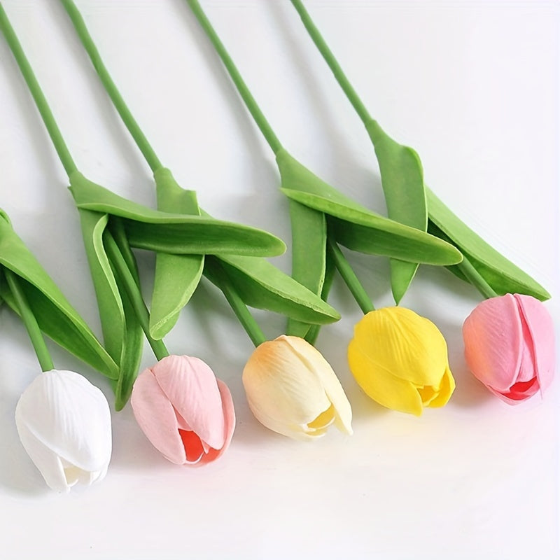 Set mit 15 Realistischen Kunsttulpen – Perfekt für Hochzeiten, Feste und Wohndekoration